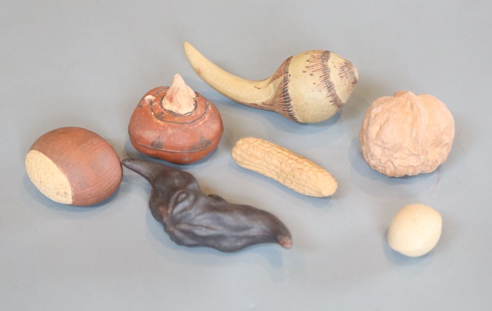 A group of unusual Chinese Yixing pottery objects